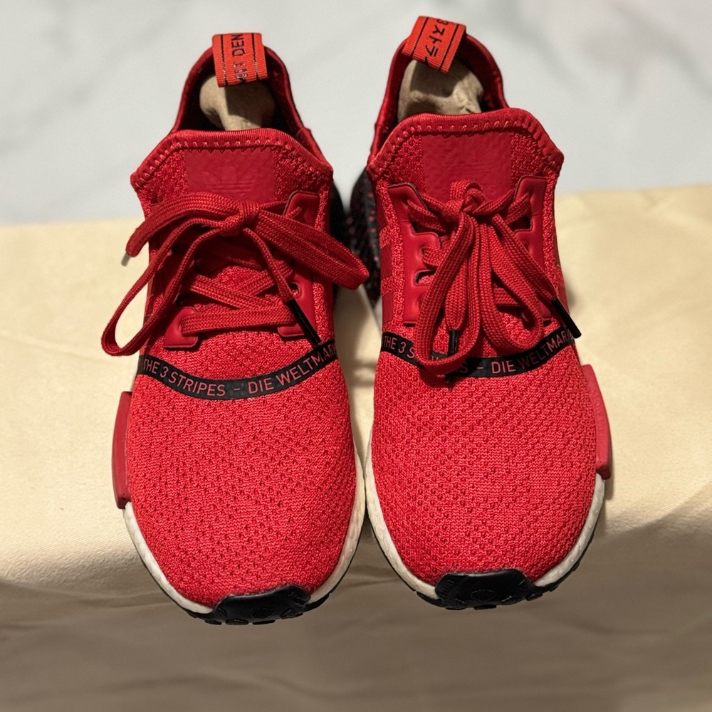 Adidas Red and Black Sneakers with Boost Midsole - Picture 2 of 7
